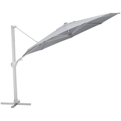 KETTLER Ampelschirm rund EASY SWING LX; 350x350x260 cm (LxBxH); grau meliert; Gestell silber; rund; 3 Stück / Pack KETTLER Ampelschirm rund EASY SWING LX; 350x350x260 cm (LxBxH); grau meliert; Gestell silber; rund; 3 Stück / Pack
