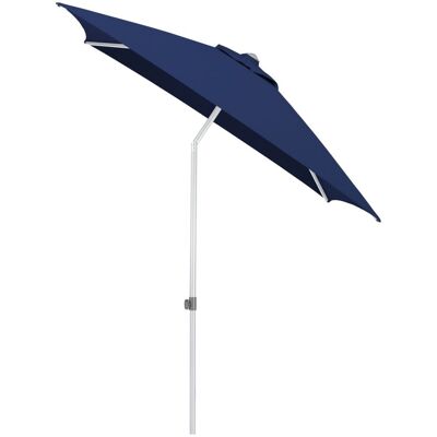 KETTLER Schirm UPF 50+ EASY PUSH, mit PU-Beschichtung; 200x200x250 cm (LxBxH); blau; Gestell silber; quadratisch KETTLER Schirm UPF 50+ EASY PUSH, mit PU-Beschichtung; 200x200x250 cm (LxBxH); blau; Gestell silber; quadratisch