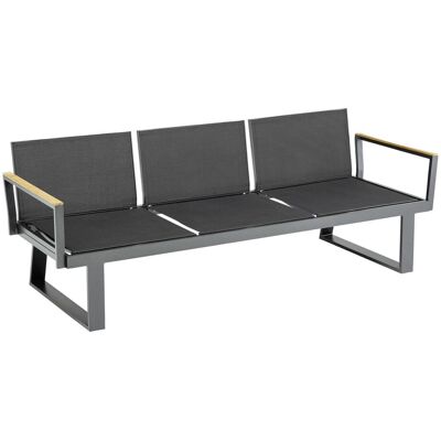 KETTLER 3er-Bank/Sonnenliege RASMUS; 210x80x80 cm (BxTxH); Sitz anthrazit, Gestell anthrazit KETTLER 3er-Bank/Sonnenliege RASMUS; 210x80x80 cm (BxTxH); Sitz anthrazit, Gestell anthrazit