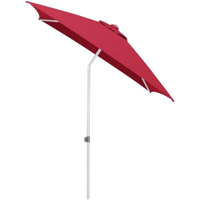 KETTLER Schirm UPF 50+ EASY PUSH, mit PU-Beschichtung; 200x200x250 cm (LxBxH); rot; Gestell silber; quadratisch KETTLER Schirm UPF 50+ EASY PUSH, mit PU-Beschichtung; 200x200x250 cm (LxBxH); rot; Gestell silber; quadratisch