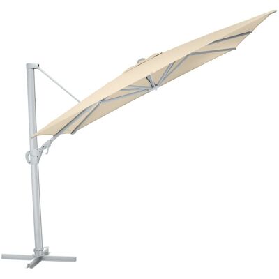 KETTLER Ampelschirm EASY SWING LX; 300x300x260 cm (LxBxH); natur; Gestell silber; quadratisch; 3 Stück / Pack KETTLER Ampelschirm EASY SWING LX; 300x300x260 cm (LxBxH); natur; Gestell silber; quadratisch; 3 Stück / Pack