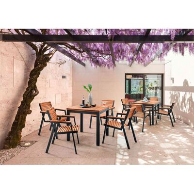 Rondo Gartentisch 'Berrissimo' 80 x 80 cm; 80x77 cm (BxH); natur/anthrazit Rondo Gartentisch 'Berrissimo' 80 x 80 cm; 80x77 cm (BxH); natur/anthrazit