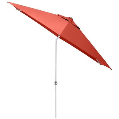 KETTLER Schirm UPF 50+ EASY PUSH, mit PU-Beschichtung; 270x270x270x250 cm (LxBxØxH); terrakotta; Gestell silber; rund KETTLER Schirm UPF 50+ EASY PUSH, mit PU-Beschichtung; 270x270x270x250 cm (LxBxØxH); terrakotta; Gestell silber; rund