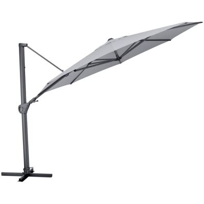 KETTLER Ampelschirm rund EASY SWING LX; 350x350x260 cm (LxBxH); grau meliert; Gestell anthrazit; rund; 3 Stück / Pack KETTLER Ampelschirm rund EASY SWING LX; 350x350x260 cm (LxBxH); grau meliert; Gestell anthrazit; rund; 3 Stück / Pack