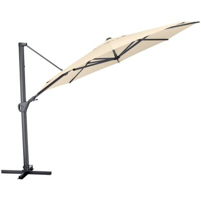 KETTLER Ampelschirm rund EASY SWING LX; 350x350x260 cm (LxBxH); natur; Gestell anthrazit; rund; 3 Stück / Pack KETTLER Ampelschirm rund EASY SWING LX; 350x350x260 cm (LxBxH); natur; Gestell anthrazit; rund; 3 Stück / Pack