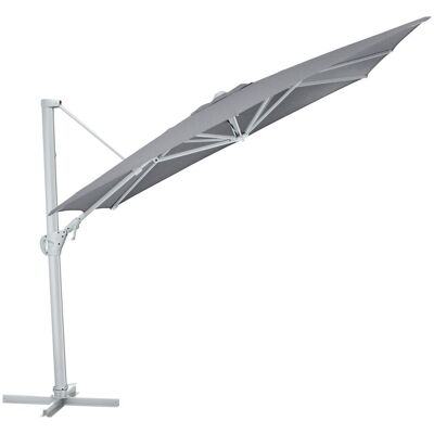 KETTLER Ampelschirm EASY SWING LX; 300x300x260 cm (LxBxH); grau meliert; Gestell silber; quadratisch; 3 Stück / Pack KETTLER Ampelschirm EASY SWING LX; 300x300x260 cm (LxBxH); grau meliert; Gestell silber; quadratisch; 3 Stück / Pack