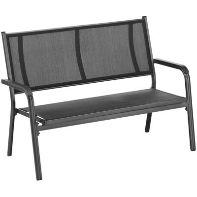 KETTLER 2er-Bank zerlegt BASIC PLUS; 137.5x67x97 cm (BxTxH); Sitz anthrazit, Gestell anthrazit KETTLER 2er-Bank zerlegt BASIC PLUS; 137.5x67x97 cm (BxTxH); Sitz anthrazit, Gestell anthrazit