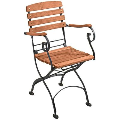 Rondo Gartensessel 'Maja' mit Armlehnen; 57x60x87 cm (BxTxH); natur/schwarz Rondo Gartensessel 'Maja' mit Armlehnen; 57x60x87 cm (BxTxH); natur/schwarz