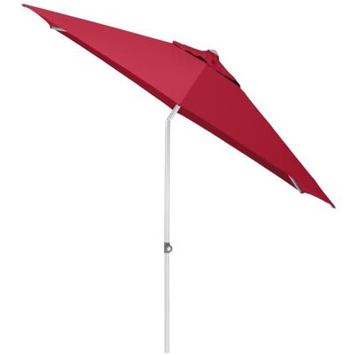 KETTLER Schirm UPF 50+ EASY PUSH, mit PU-Beschichtung; 230x230x230x250 cm (LxBxØxH); rot; Gestell silber; rund KETTLER Schirm UPF 50+ EASY PUSH, mit PU-Beschichtung; 230x230x230x250 cm (LxBxØxH); rot; Gestell silber; rund