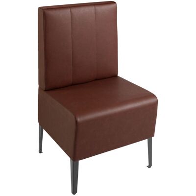 VEGA Polsterbank 60 Adapto mit Rückenelement; 60x64x102 cm (BxTxH); Sitz braun, Gestell schwarz VEGA Polsterbank 60 Adapto mit Rückenelement; 60x64x102 cm (BxTxH); Sitz braun, Gestell schwarz