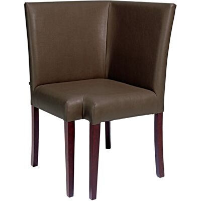 VEGA Eckelement Elegance; 63x63x95.5 cm (BxTxH); Sitz braun, Gestell wenge VEGA Eckelement Elegance; 63x63x95.5 cm (BxTxH); Sitz braun, Gestell wenge