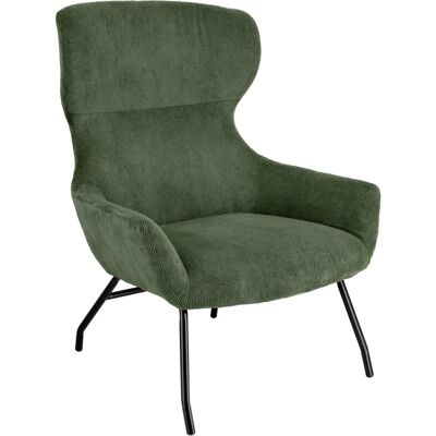 VEGA Ohrensessel Malin; 75x77x103 cm (BxTxH); Sitz grün, Gestell schwarz VEGA Ohrensessel Malin; 75x77x103 cm (BxTxH); Sitz grün, Gestell schwarz