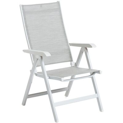 KETTLER Multipositionssessel BASIC PLUS; 61x68x109 cm (BxTxH); Sitz hellgrau, Gestell weiß KETTLER Multipositionssessel BASIC PLUS; 61x68x109 cm (BxTxH); Sitz hellgrau, Gestell weiß