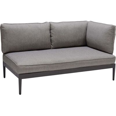 ScanCom Gartensofa 2-Sitzer 'Topaz' mit 3 Rückenlehnen, ecru; 150x78x68 cm (BxTxH); Sitz grau, Gestell grau ScanCom Gartensofa 2-Sitzer 'Topaz' mit 3 Rückenlehnen, ecru; 150x78x68 cm (BxTxH); Sitz grau, Gestell grau