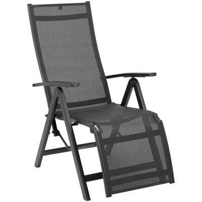 KETTLER Relaxsessel EASY; 82x58x110 cm (LxBxH); Sitz anthrazit, Gestell anthrazit KETTLER Relaxsessel EASY; 82x58x110 cm (LxBxH); Sitz anthrazit, Gestell anthrazit