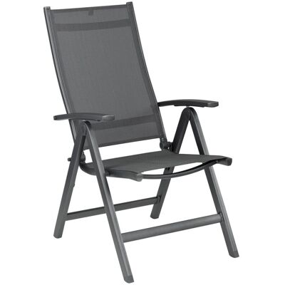 KETTLER Multipositionssessel EASY; 58x70x110 cm (BxTxH); Sitz anthrazit, Gestell anthrazit KETTLER Multipositionssessel EASY; 58x70x110 cm (BxTxH); Sitz anthrazit, Gestell anthrazit