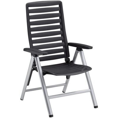 KETTLER Multipositionssessel WAVE; 61x71x108 cm (BxTxH); Sitz anthrazit, Gestell silber KETTLER Multipositionssessel WAVE; 61x71x108 cm (BxTxH); Sitz anthrazit, Gestell silber