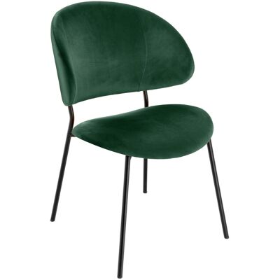 VEGA Polsterstuhl Lindo Samt; 55x65x85 cm (BxTxH); Sitz tannengrün, Gestell schwarz VEGA Polsterstuhl Lindo Samt; 55x65x85 cm (BxTxH); Sitz tannengrün, Gestell schwarz