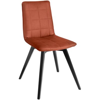 VEGA Schalenstuhl Milaria Kunstleder, Gestell Holz; 60x51x88.5 cm (BxTxH); Sitz cognac, Gestell schwarz; 2 Set / Pack VEGA Schalenstuhl Milaria Kunstleder, Gestell Holz; 60x51x88.5 cm (BxTxH); Sitz cognac, Gestell schwarz; 2 Set / Pack