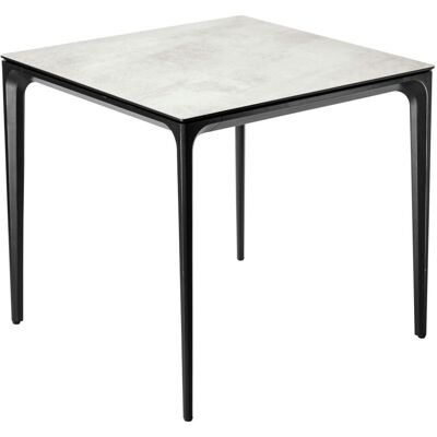 VEGA Outdoor-Tisch Linero quadratisch; 80x80x72 cm (LxBxH); Platte steingrau, Gestell schwarz; quadratisch VEGA Outdoor-Tisch Linero quadratisch; 80x80x72 cm (LxBxH); Platte steingrau, Gestell schwarz; quadratisch