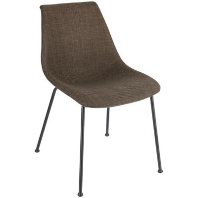 VEGA Stuhl Velaro Sitzfläche Stoff; 49x62x81 cm (BxTxH); Sitz braun, Gestell schwarz; 2 Stück / Pack VEGA Stuhl Velaro Sitzfläche Stoff; 49x62x81 cm (BxTxH); Sitz braun, Gestell schwarz; 2 Stück / Pack