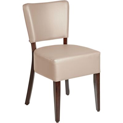 PULSIVA Polsterstuhl Prestige; 45x50x82 cm (BxTxH); Sitz beige, Gestell nussbaum; 2 Stück / Pack PULSIVA Polsterstuhl Prestige; 45x50x82 cm (BxTxH); Sitz beige, Gestell nussbaum; 2 Stück / Pack