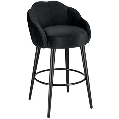 Vega Modell Malea Samtstoff Shell Hocker - Barhocker Vega Modell Malea Samtstoff Shell Hocker - Barhocker
