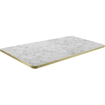 VEGA Indoor-Tischplatte Marvani rechteckig; 120x80x2.5 cm (LxBxH); gold/weiß/marmoriert; rechteckig VEGA Indoor-Tischplatte Marvani rechteckig; 120x80x2.5 cm (LxBxH); gold/weiß/marmoriert; rechteckig