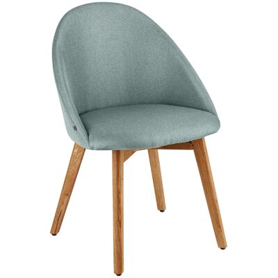VEGA Polsterstuhl Alwin; 56x50x83 cm (BxTxH); Sitz hellblau, Gestell eiche/natur; 2 Stück / Pack VEGA Polsterstuhl Alwin; 56x50x83 cm (BxTxH); Sitz hellblau, Gestell eiche/natur; 2 Stück / Pack