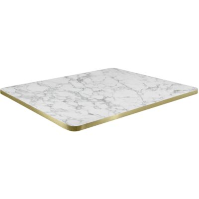 VEGA Indoor-Tischplatte Marvani rechteckig; 60x70x2.5 cm (LxBxH); gold/weiß/marmoriert; rechteckig VEGA Indoor-Tischplatte Marvani rechteckig; 60x70x2.5 cm (LxBxH); gold/weiß/marmoriert; rechteckig