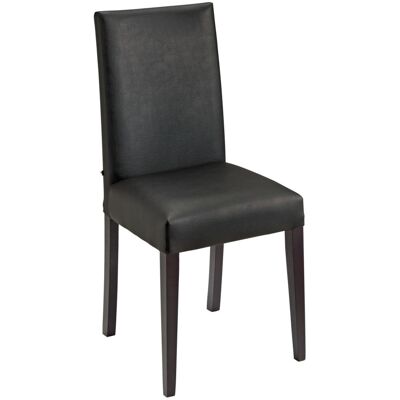 VEGA Polsterstuhl Elegance; 46.5x51x95.5 cm (BxTxH); Sitz schwarz, Gestell wenge; 2 Stück / Pack VEGA Polsterstuhl Elegance; 46.5x51x95.5 cm (BxTxH); Sitz schwarz, Gestell wenge; 2 Stück / Pack