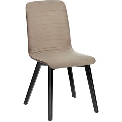 PULSIVA Polsterstuhl Charlie; 43x57x89 cm (BxTxH); Sitz taupe, Gestell schwarz; 2 Stück / Pack PULSIVA Polsterstuhl Charlie; 43x57x89 cm (BxTxH); Sitz taupe, Gestell schwarz; 2 Stück / Pack
