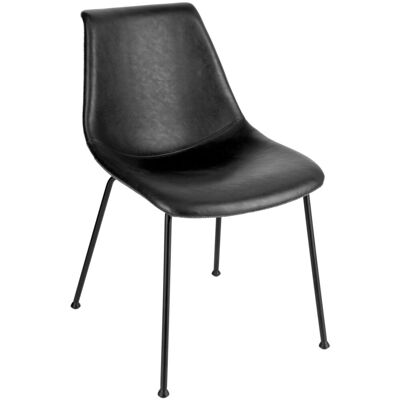 VEGA Stuhl Velaro Sitzfläche Kunstleder; 49x62x81 cm (BxTxH); Sitz schwarz, Gestell schwarz; 2 Stück / Pack VEGA Stuhl Velaro Sitzfläche Kunstleder; 49x62x81 cm (BxTxH); Sitz schwarz, Gestell schwarz; 2 Stück / Pack