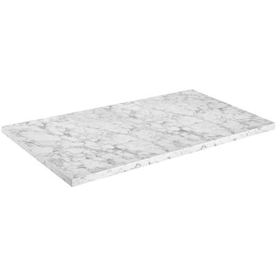 VEGA Outdoor-HPL Tischplatte Esterno rechteckig; 130x80x3 cm (LxBxH); weiß/marmoriert; rechteckig VEGA Outdoor-HPL Tischplatte Esterno rechteckig; 130x80x3 cm (LxBxH); weiß/marmoriert; rechteckig