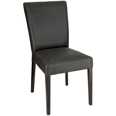 PULSIVA Polsterstuhl Lino; 46x67x101 cm (BxTxH); Sitz schwarz, Gestell braun; 2 Stück / Pack PULSIVA Polsterstuhl Lino; 46x67x101 cm (BxTxH); Sitz schwarz, Gestell braun; 2 Stück / Pack