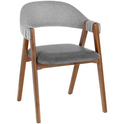 VEGA Armlehnstuhl Imano; 59x62x76 cm (BxTxH); Sitz anthrazit, Gestell tabak gebeizt VEGA Armlehnstuhl Imano; 59x62x76 cm (BxTxH); Sitz anthrazit, Gestell tabak gebeizt