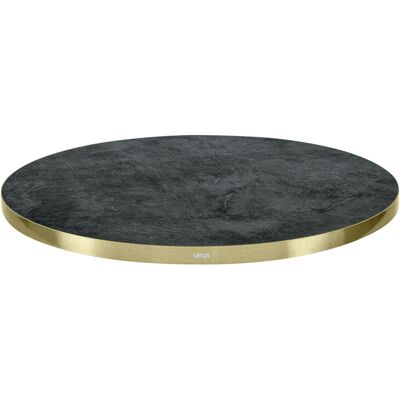 VEGA Indoor-Tischplatte Marvani rund; 60x2.5 cm (ØxH); gold/schwarz; rund VEGA Indoor-Tischplatte Marvani rund; 60x2.5 cm (ØxH); gold/schwarz; rund