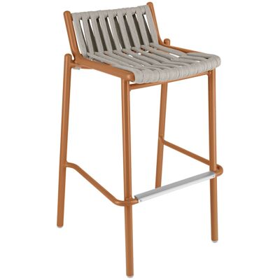 VEGA Outdoor-Barstuhl Lumaro; 42x42x90 cm (BxTxH); Sitz taupe, Gestell terrakotta; 2 Stück / Pack VEGA Outdoor-Barstuhl Lumaro; 42x42x90 cm (BxTxH); Sitz taupe, Gestell terrakotta; 2 Stück / Pack
