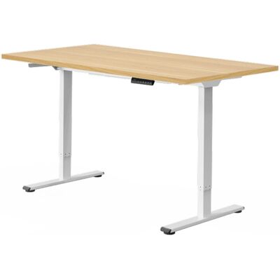 FlexiSpot Höhenverstellbarer Schreibtisch Kohlenstoffstahlrahmen; 148x86.8x5.9 cm (LxBxH); ahorn/weiß; rechteckig FlexiSpot Höhenverstellbarer Schreibtisch Kohlenstoffstahlrahmen; 148x86.8x5.9 cm (LxBxH); ahorn/weiß; rechteckig