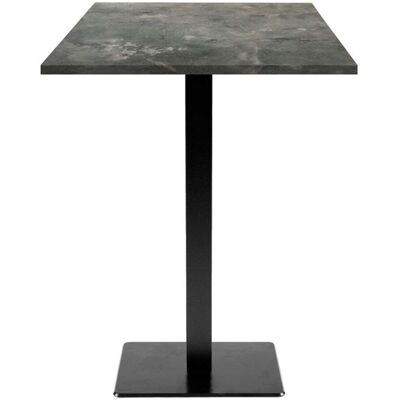 RestooTab Stehtisch Milan quadratisch - Dekor Stein & Holz; 60x60x113 cm (LxBxH); Platte graublau, Gestell schwarz; quadratisch RestooTab Stehtisch Milan quadratisch - Dekor Stein & Holz; 60x60x113 cm (LxBxH); Platte graublau, Gestell schwarz; quadratisch