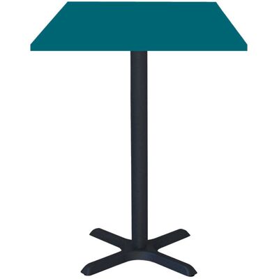 RestooTab Stehtisch Dina quadratisch - Dekor Holz & Uni; 60x60x112 cm (LxBxH); Platte blau, Gestell schwarz; quadratisch RestooTab Stehtisch Dina quadratisch - Dekor Holz & Uni; 60x60x112 cm (LxBxH); Platte blau, Gestell schwarz; quadratisch