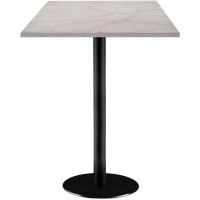 RestooTab Stehtisch Rome quadratisch - Dekor Stein; 60x60x113 cm (LxBxH); Platte beige, Gestell schwarz; quadratisch RestooTab Stehtisch Rome quadratisch - Dekor Stein; 60x60x113 cm (LxBxH); Platte beige, Gestell schwarz; quadratisch