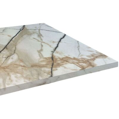 RestooTab Tischplatte quadratisch, helles Marmor-Dekor; 70x70 cm (LxB); wollweiß/grau/marmoriert; quadratisch RestooTab Tischplatte quadratisch, helles Marmor-Dekor; 70x70 cm (LxB); wollweiß/grau/marmoriert; quadratisch