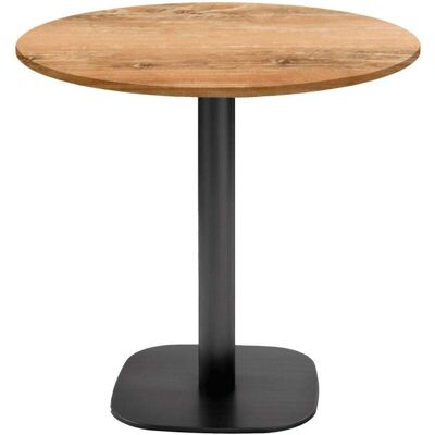 RestooTab Tisch Round rund - Dekor Stein & Holz; 75x70 cm (HxØ); Platte eiche antik, Gestell schwarz; rund RestooTab Tisch Round rund - Dekor Stein & Holz; 75x70 cm (HxØ); Platte eiche antik, Gestell schwarz; rund