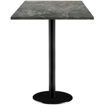 RestooTab Stehtisch Rome quadratisch - Dekor Stein; 60x60x113 cm (LxBxH); Platte graublau, Gestell schwarz; quadratisch RestooTab Stehtisch Rome quadratisch - Dekor Stein; 60x60x113 cm (LxBxH); Platte graublau, Gestell schwarz; quadratisch