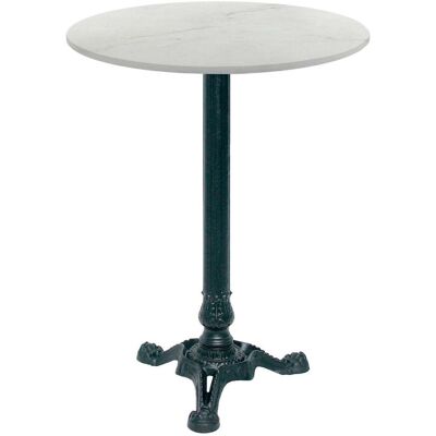 RestooTab Stehtisch Bistrot Ø60cm - Modell Calacatta; 60x60x113x60 cm (LxBxHxØ); weiß/beige/marmoriert; Gestell schwarz; rund RestooTab Stehtisch Bistrot Ø60cm - Modell Calacatta; 60x60x113x60 cm (LxBxHxØ); weiß/beige/marmoriert; Gestell schwarz; rund