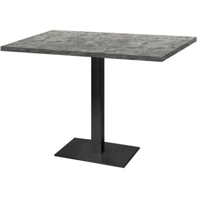 RestooTab Tisch Milan rechteckig - Dekor Stein & Holz; 120x70x75 cm (LxBxH); Platte steingrau/marmoriert, Gestell schwarz; rechteckig RestooTab Tisch Milan rechteckig - Dekor Stein & Holz; 120x70x75 cm (LxBxH); Platte steingrau/marmoriert, Gestell schwarz; rechteckig