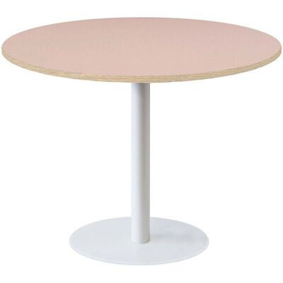 RestooTab Tisch Rome XL weiß rund - Dekore Uni; 75x120 cm (HxØ); altrosa/braun; rund RestooTab Tisch Rome XL weiß rund - Dekore Uni; 75x120 cm (HxØ); altrosa/braun; rund