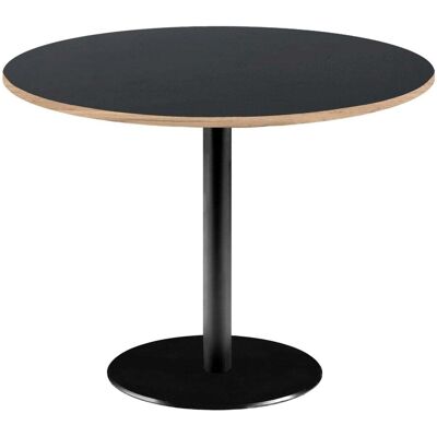 RestooTab Tisch Rome XL rund - Dekor Uni; 75x120 cm (HxØ); Platte schwarz, Gestell schwarz; rund RestooTab Tisch Rome XL rund - Dekor Uni; 75x120 cm (HxØ); Platte schwarz, Gestell schwarz; rund