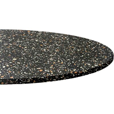 RestooTab Tischplatte rund, Terrazzodekor; 70x70 cm (LxB); schwarz/terrazzo; rund RestooTab Tischplatte rund, Terrazzodekor; 70x70 cm (LxB); schwarz/terrazzo; rund